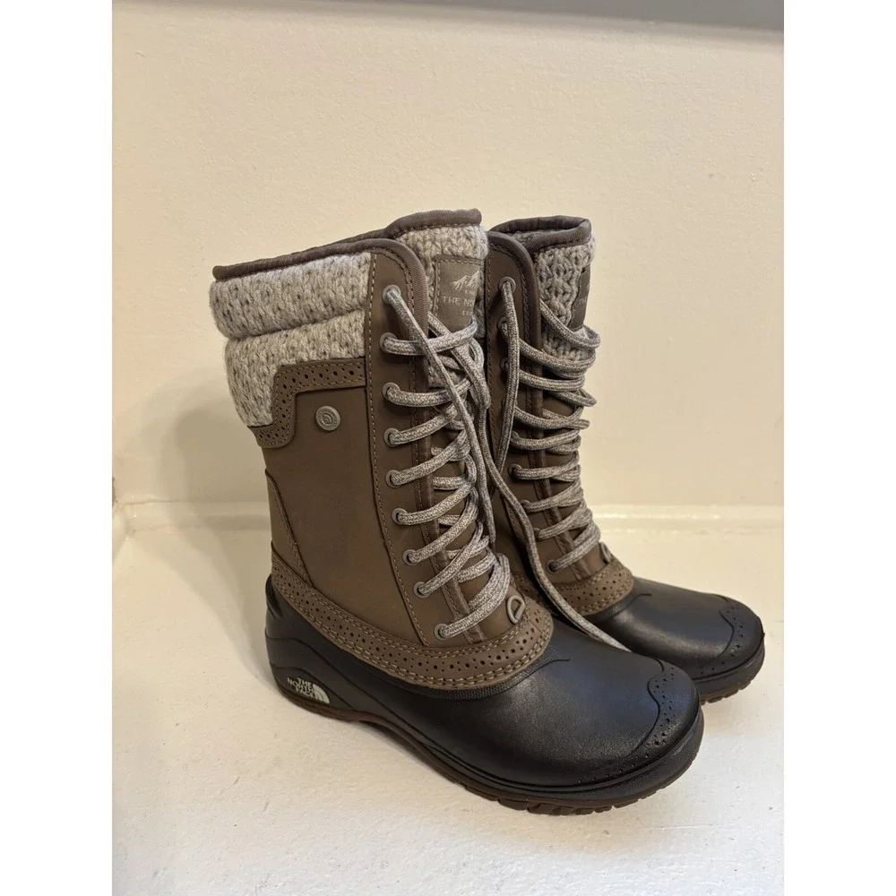 The North Face Women's Shellista II Mid 'Split Rock Brown' Winter Boots size 6